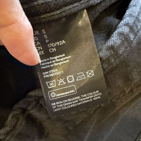 H&M Limited Edition POST MALONE Concert Tour JEAN JACKET Men Small Black NEW - Picture 4 of 8